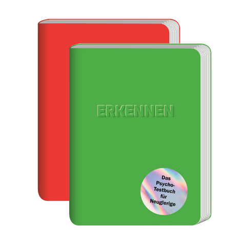 The book covers FRAGEN und ERKENNEN from the series «Small books for big questions» by Roman Tschäppeler and Mikael Krogerus