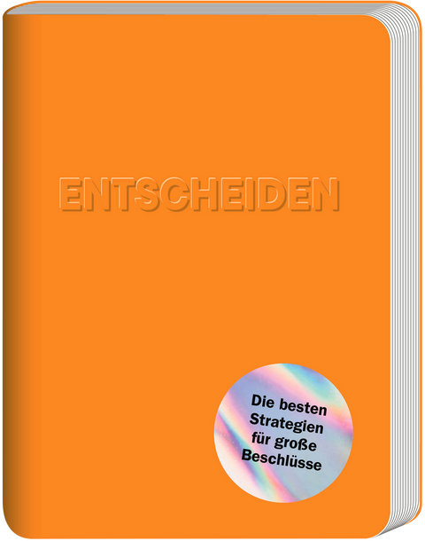 The book cover ENTSCHEIDEN (The Decision Book) from the series «Small Books for Big Questions» by Roman Tschäppeler and Mikael Krogerus