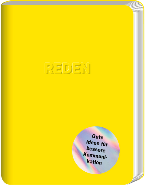 The book cover REDEN (The Question Book) from the series «Small Books for Big Questions» by Roman Tschäppeler and Mikael Krogerus